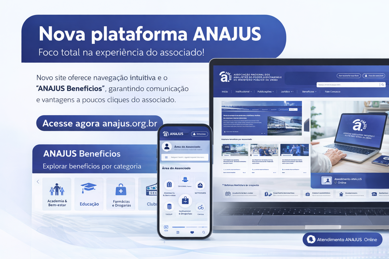 Mais moderno, ágil e intuitivo: conheça o novo site da ANAJUS e a nova central de convênios