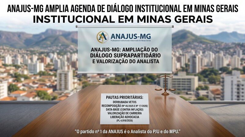 ANAJUS-MG intensifica articulação política em defesa dos Analistas do PJU e do MPU