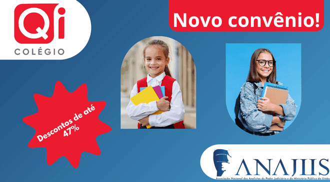 Novo benefício exclusivo para associados ANAJUS: economize até 47% na educação dos seus filhos com o Colégio QI
