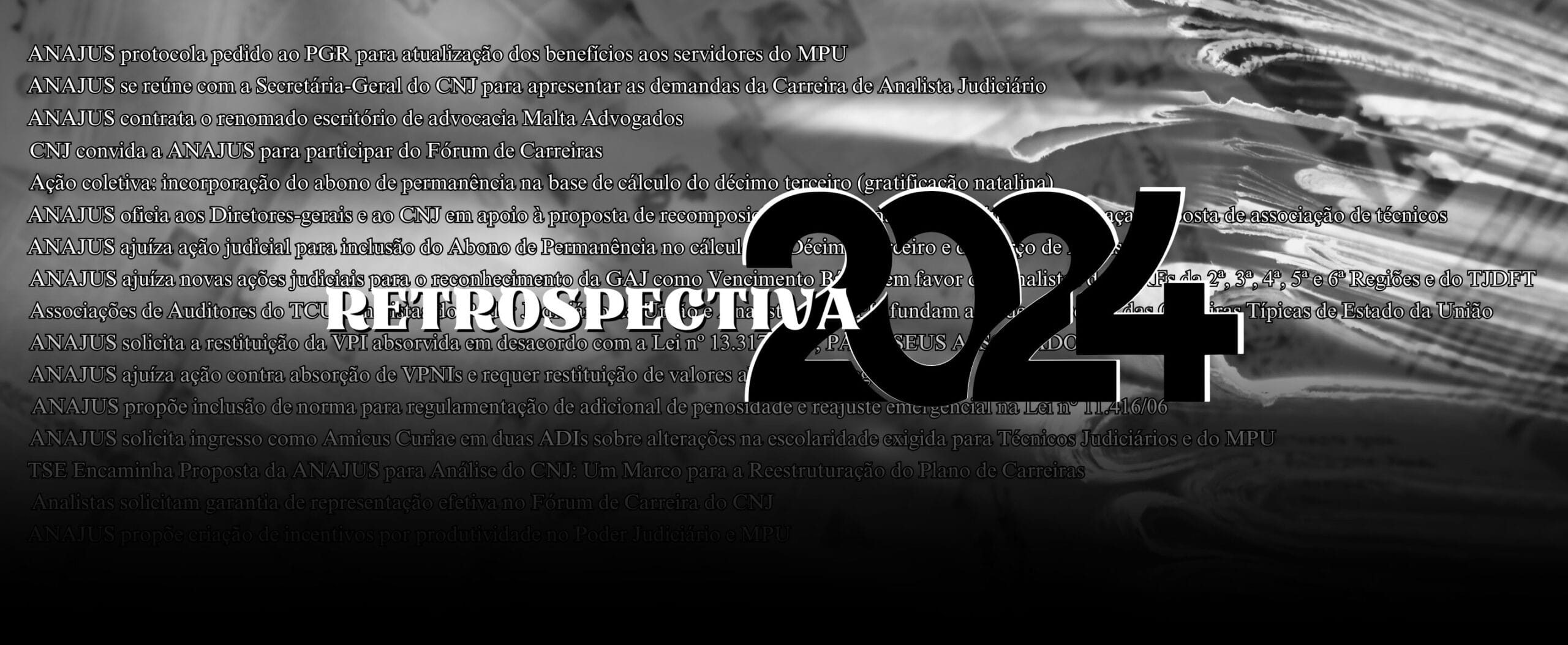 ANAJUS celebra suas principais realizações de 2024 em retrospectiva anual
