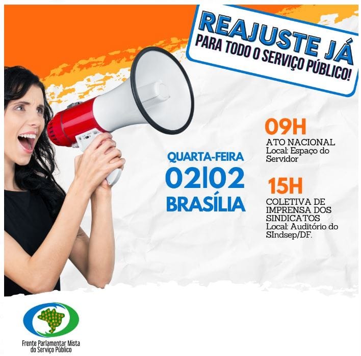 Servidores fazem novo protesto por reajuste salarial de 20%